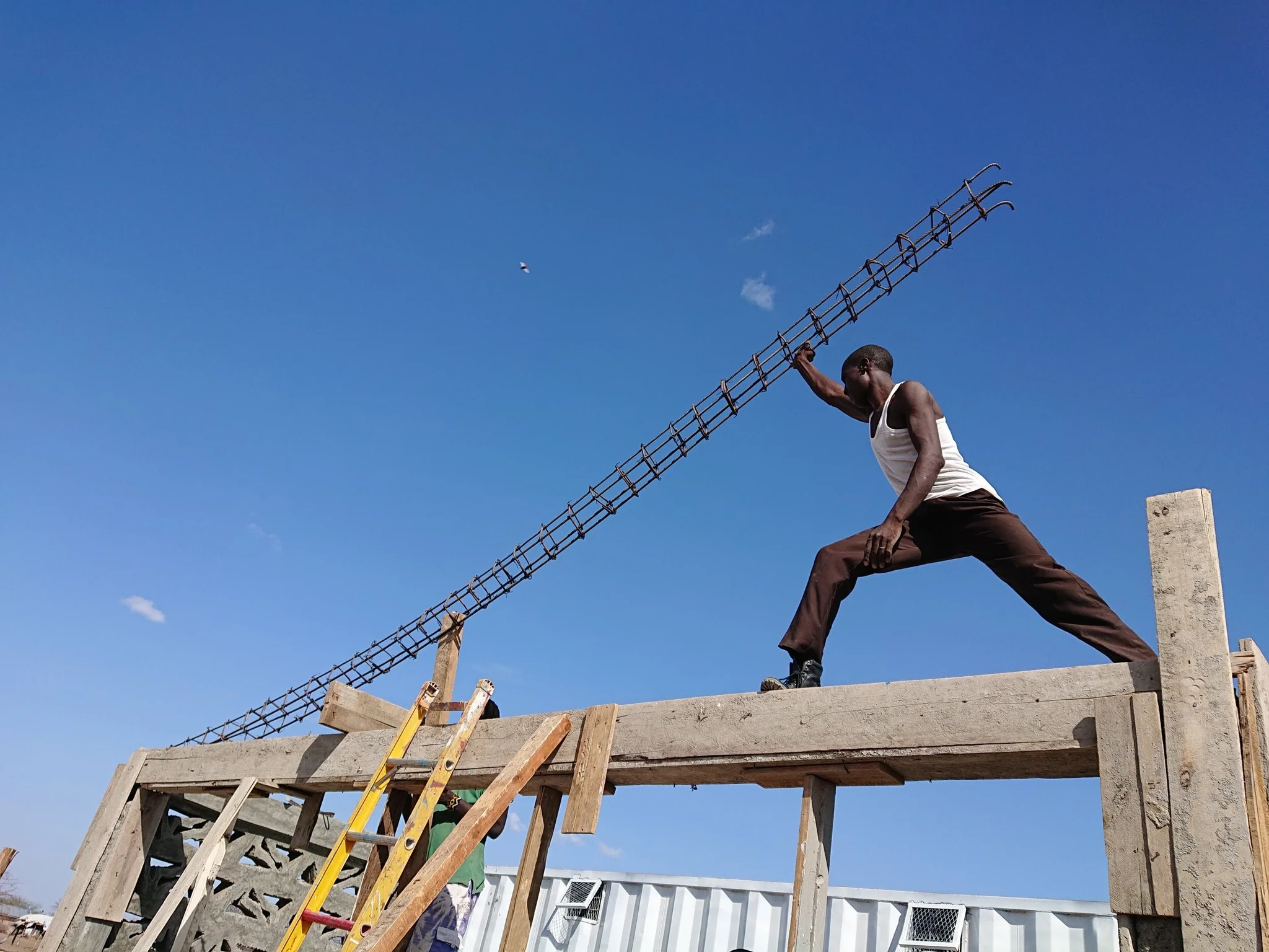 ring beam reinforcement up in the air